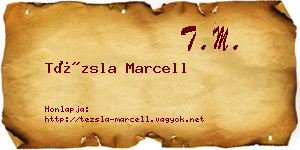 Tézsla Marcell névjegykártya